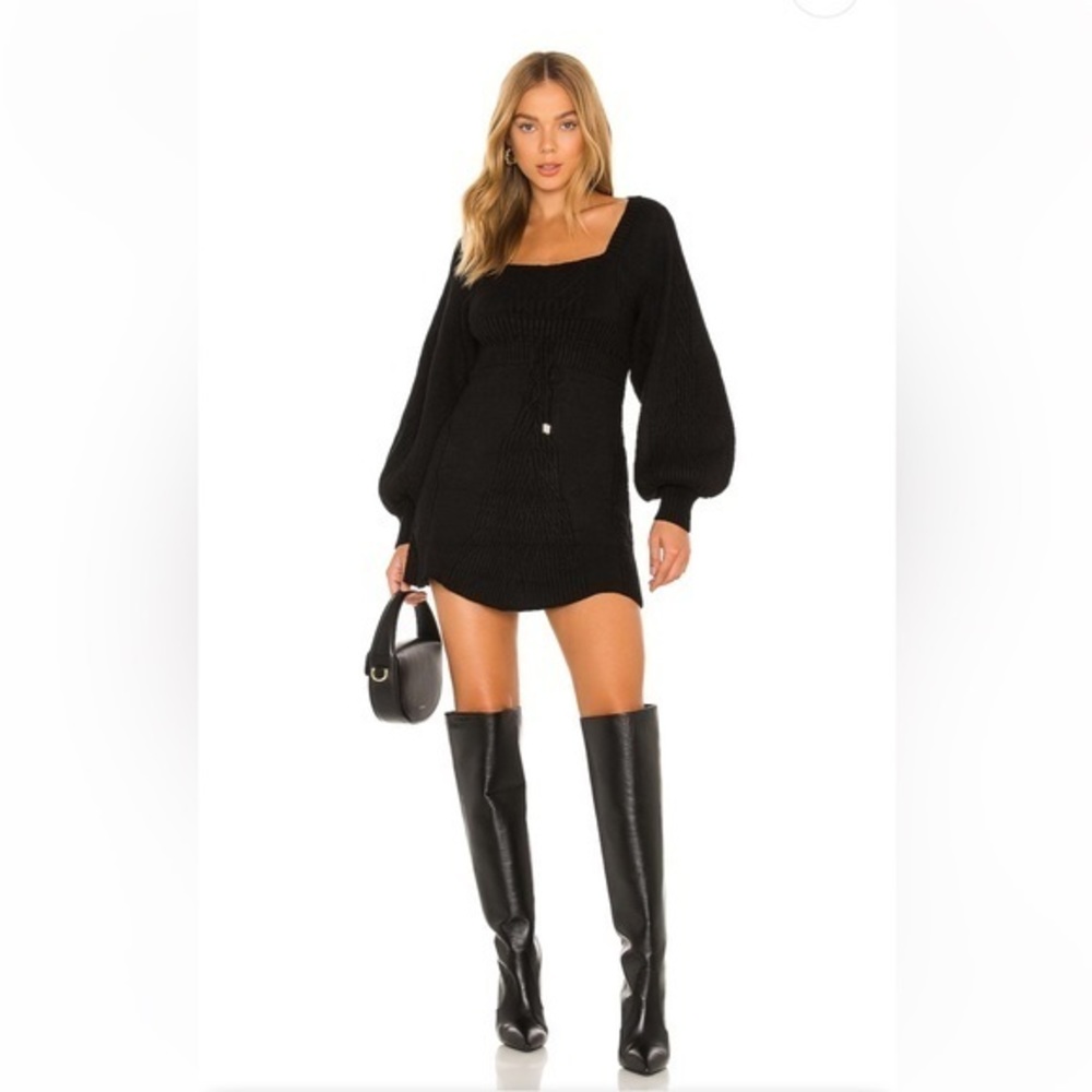 Free People Emmaline Mini Dress in Black